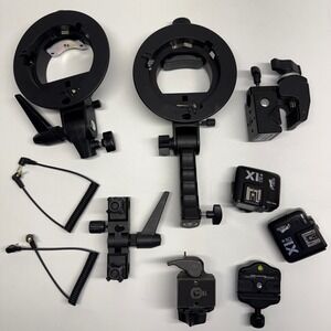 Photography Lighting Gear Lot Manfrotto Cheetah Triggers Glow S-Type Brackets